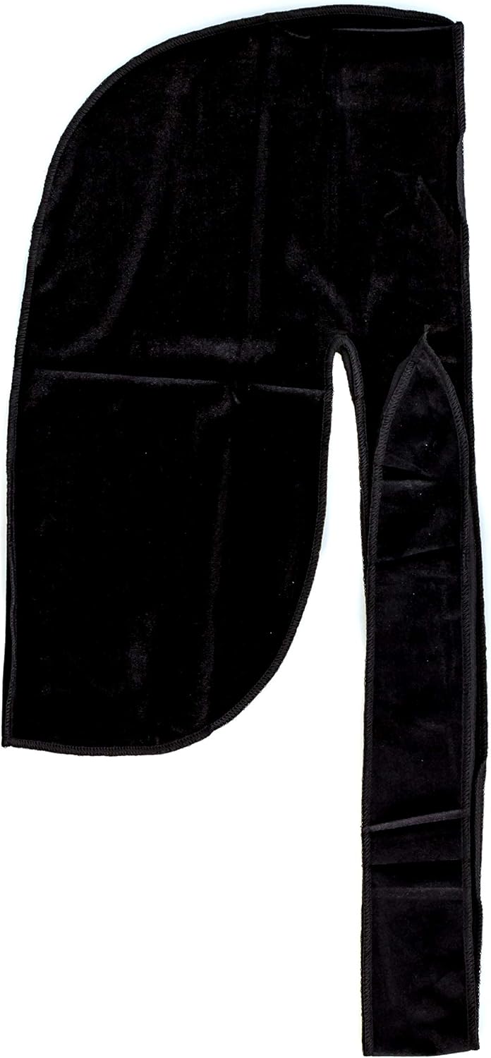 Velvet Du-Rag-Premium Quality-Wave Cap Long Straps - Image 2