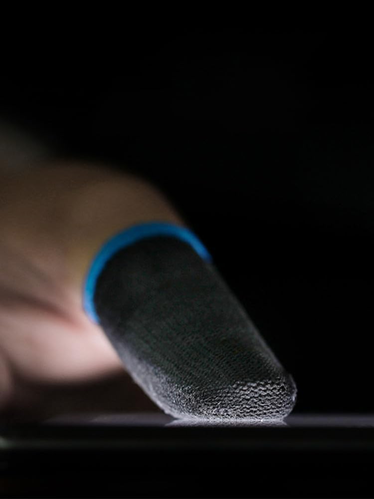 PUBG Mobile Finger Sleeves for Mobile Gaming | Pack of 10 | Thumb Sleeves for Mobile Gaming | PUBG COD Fortnite | Anti Sweat Anti Dryness Breathable | Finger Gloves (Blue) - Image 8