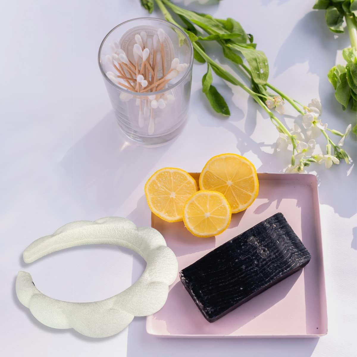 2 Pack Sponge Spa Makeup Headband, Puffy Spa Headband Skincare Headband for Women Face Washing, Makeup Removal, Shower, Skincare - Image 3
