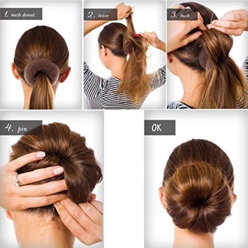 Extra Small Bun Makers for Kids, 6 PCS Chignon Donut Sock Forms for Girls, Mini Doughnut Shapers for Short and Thin Hair (2 Inch, Dark Brown) - Image 4
