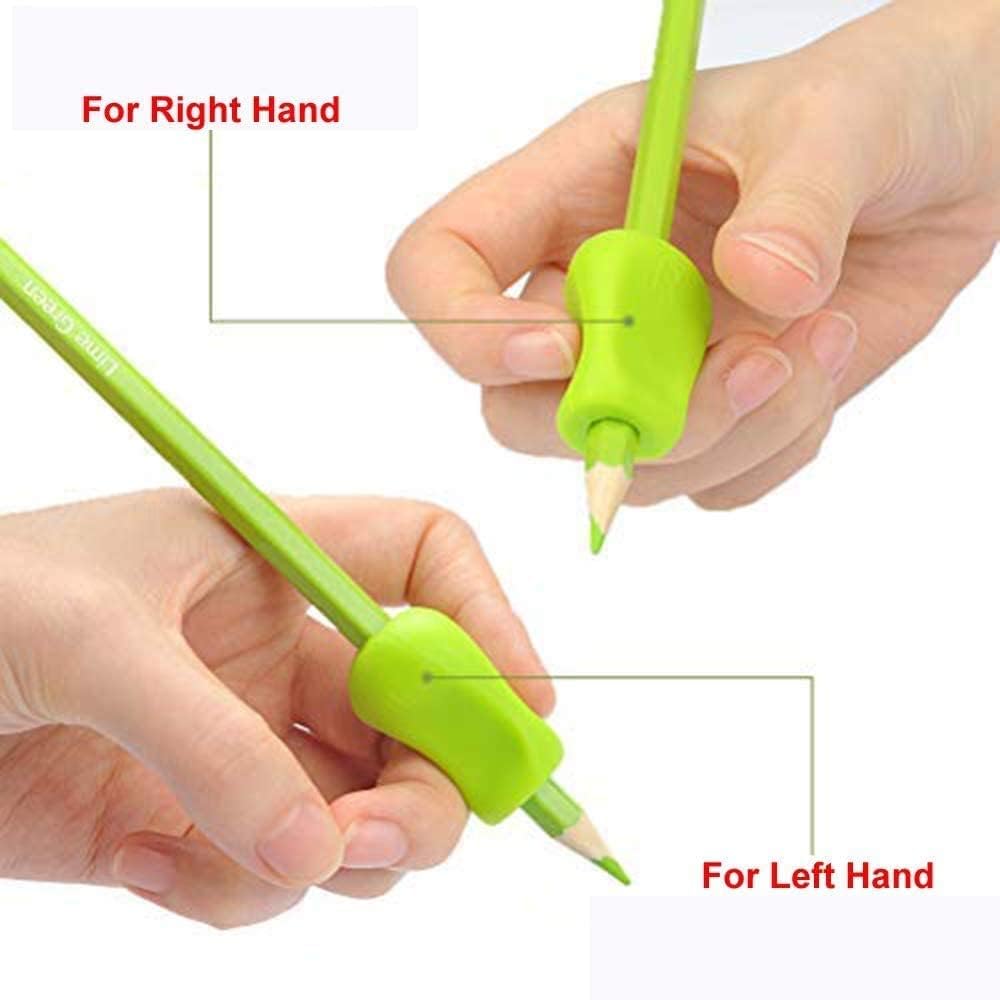Pencil Grips Universal Ergonomic Handwriting Trainers Training Pencil Holder for Kids Handwriting Posture Correction Training Tools Writing Aid Training Grip Silicone Finger Grip for Righties and Lefties, Kids and Adults, 10 Counts - Image 3