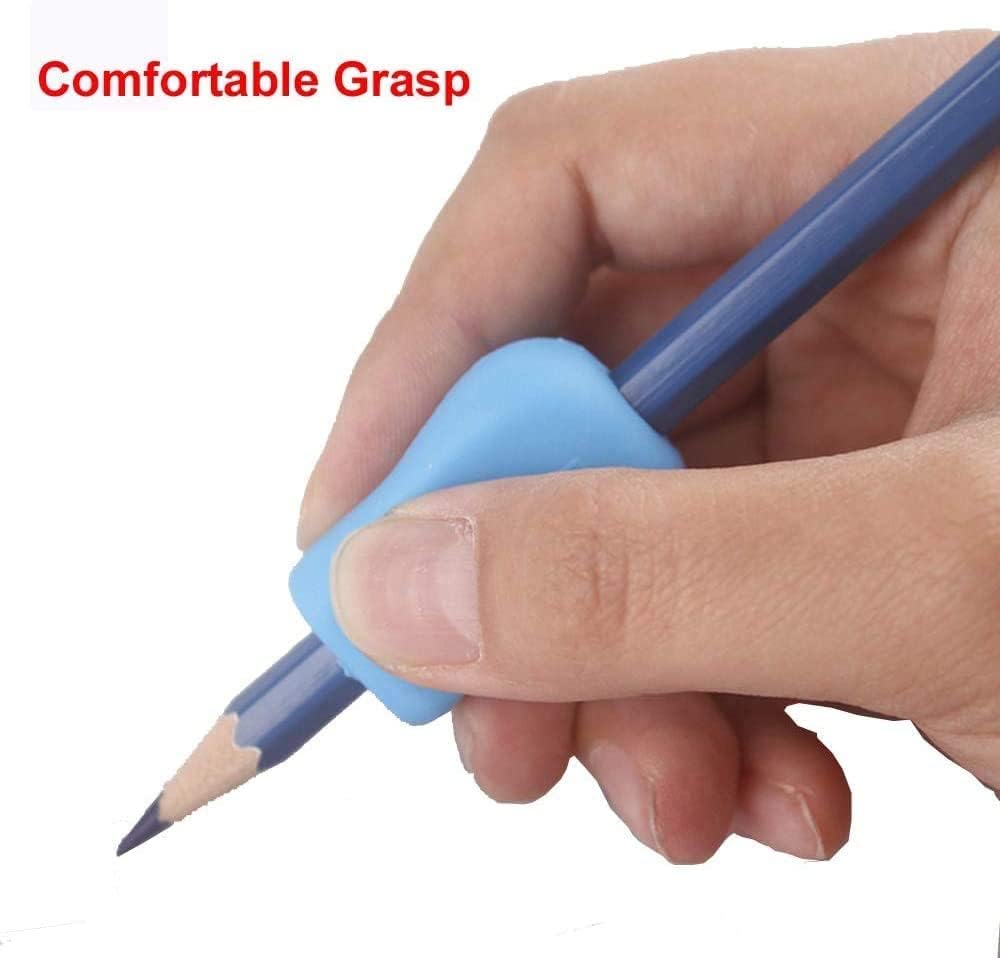 Pencil Grips Universal Ergonomic Handwriting Trainers Training Pencil Holder for Kids Handwriting Posture Correction Training Tools Writing Aid Training Grip Silicone Finger Grip for Righties and Lefties, Kids and Adults, 10 Counts - Image 4