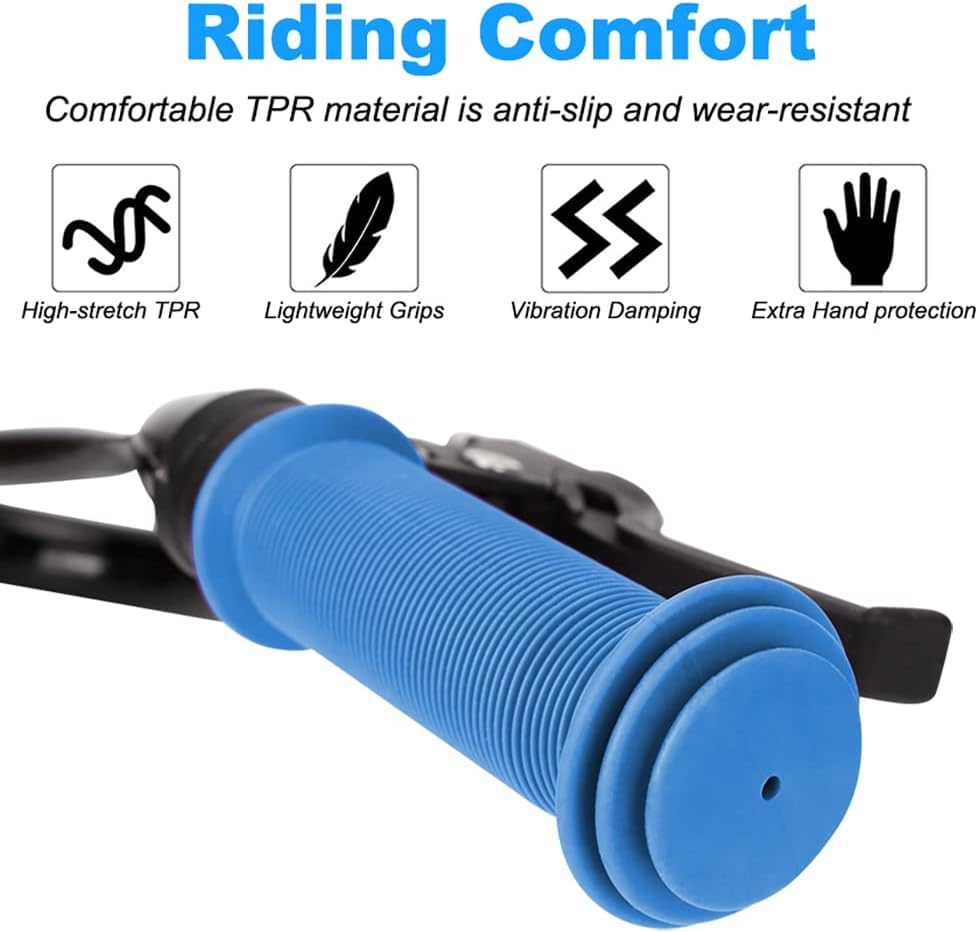 Kids Bike Grips - Kid Bicycle Grips Handlebar 22.2mm for 12”to 16”Bike with Safe Mushroom Pattern | 105mm Soft Toddler Balance Bike Grips Mini Kick Scooter Tricycle Grips for Boys Girls - Image 2