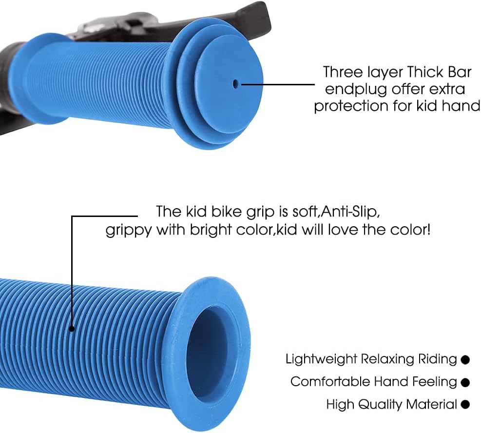 Kids Bike Grips - Kid Bicycle Grips Handlebar 22.2mm for 12”to 16”Bike with Safe Mushroom Pattern | 105mm Soft Toddler Balance Bike Grips Mini Kick Scooter Tricycle Grips for Boys Girls - Image 4