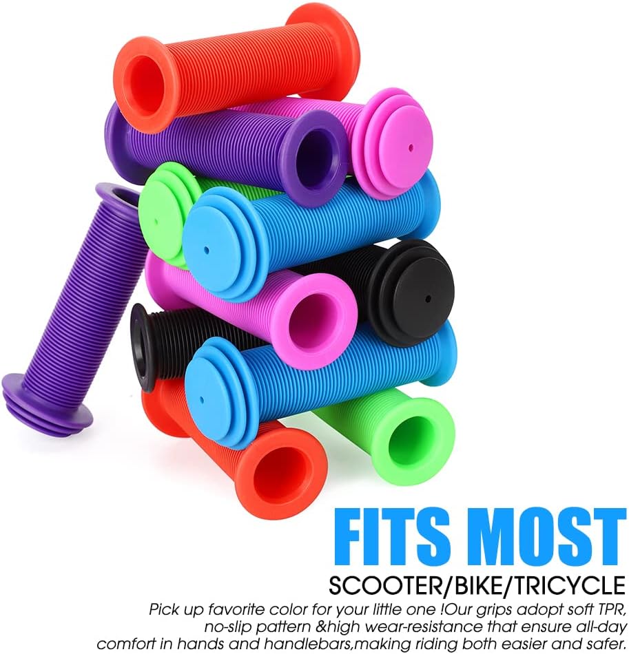 Kids Bike Grips - Kid Bicycle Grips Handlebar 22.2mm for 12”to 16”Bike with Safe Mushroom Pattern | 105mm Soft Toddler Balance Bike Grips Mini Kick Scooter Tricycle Grips for Boys Girls - Image 6