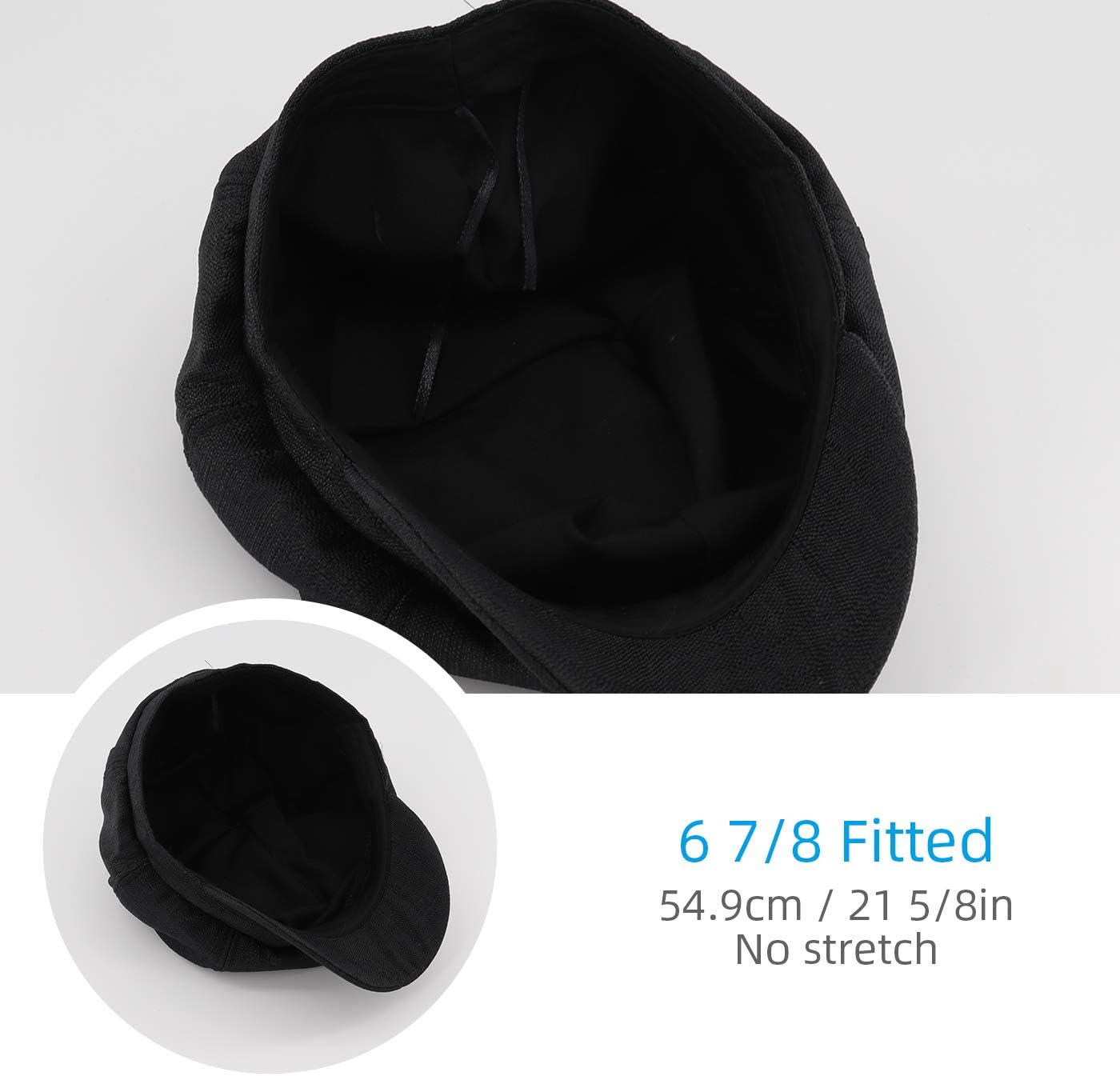 Newsboy Cap Ivy Cap Plain Cabbie Visor Beret Gatsby Ivy Caps for Women Newsboy Cap Lightweight Summer Prime Gatsby Cap Driving Hats Ivy Hat Adjustable Beret Cotton - Image 4