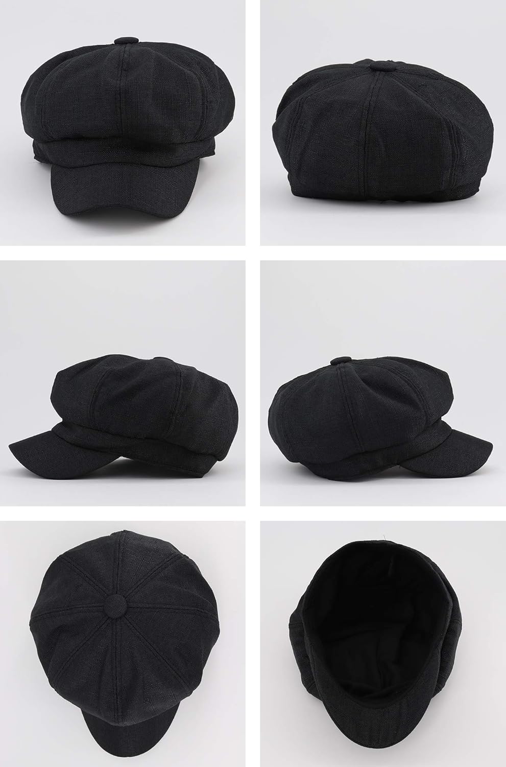 Newsboy Cap Ivy Cap Plain Cabbie Visor Beret Gatsby Ivy Caps for Women Newsboy Cap Lightweight Summer Prime Gatsby Cap Driving Hats Ivy Hat Adjustable Beret Cotton - Image 6