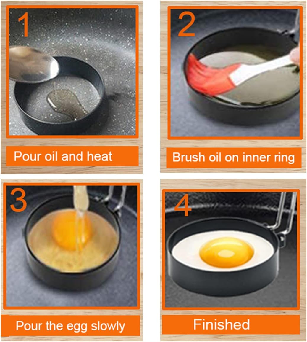 Egg Ring, 4 Packs Upgrade Large 4