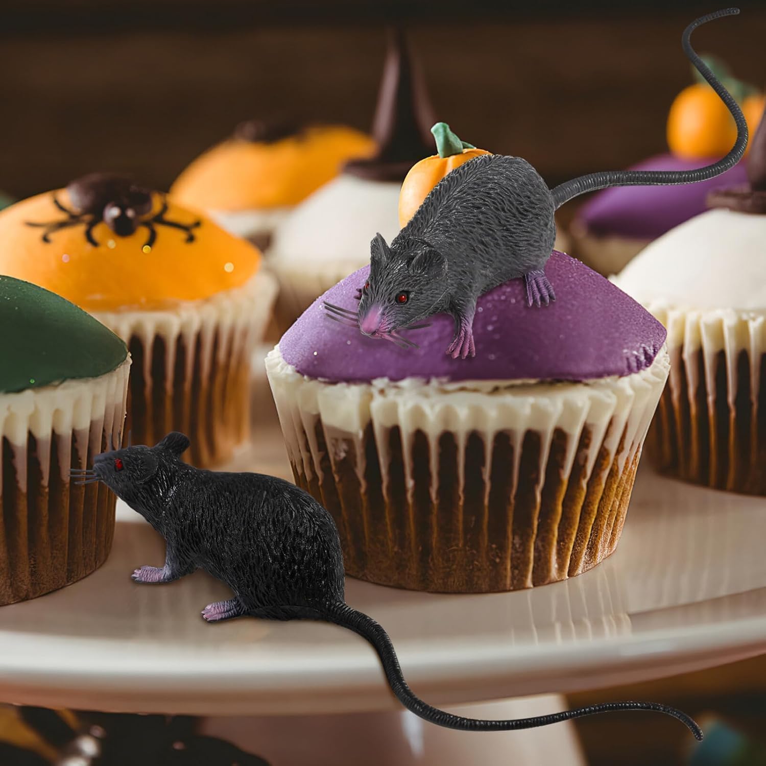 Realistic Fake Mouse Prop, Spooky Rat, Rubber Rat with Long Tail, Halloween and Prank Decoration - Image 4
