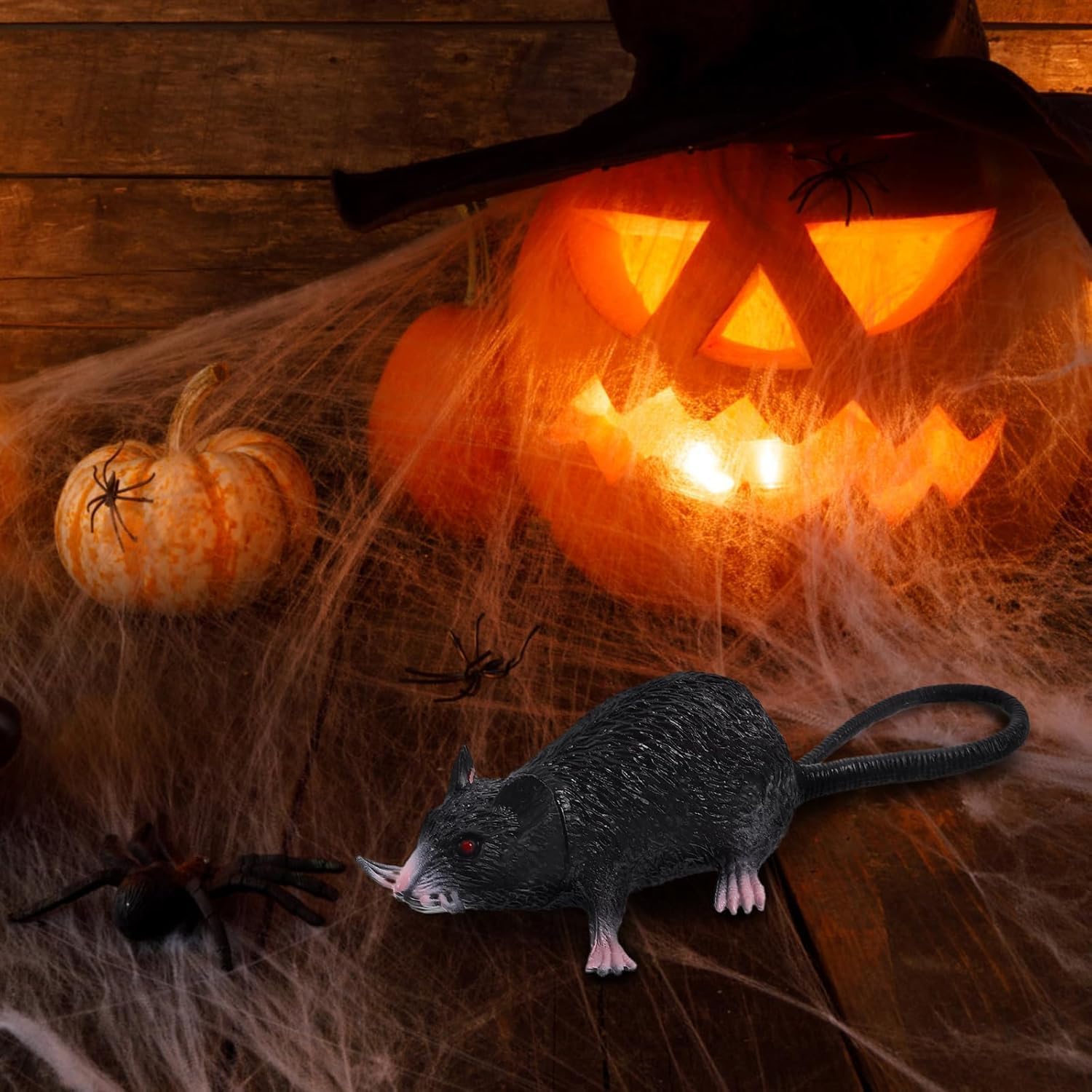 Realistic Fake Mouse Prop, Spooky Rat, Rubber Rat with Long Tail, Halloween and Prank Decoration - Image 7