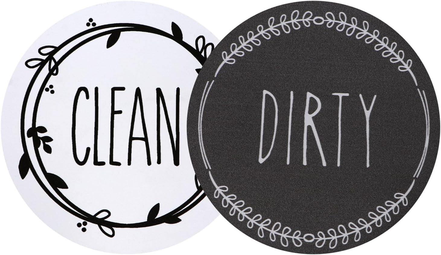 Dishwasher Magnet Clean Dirty Sign Farmhouse Dirty Clean Dish Washer Magnet Double Sided Universal Indicator with Magnetic for Kitchen Refrigerator - Image 1