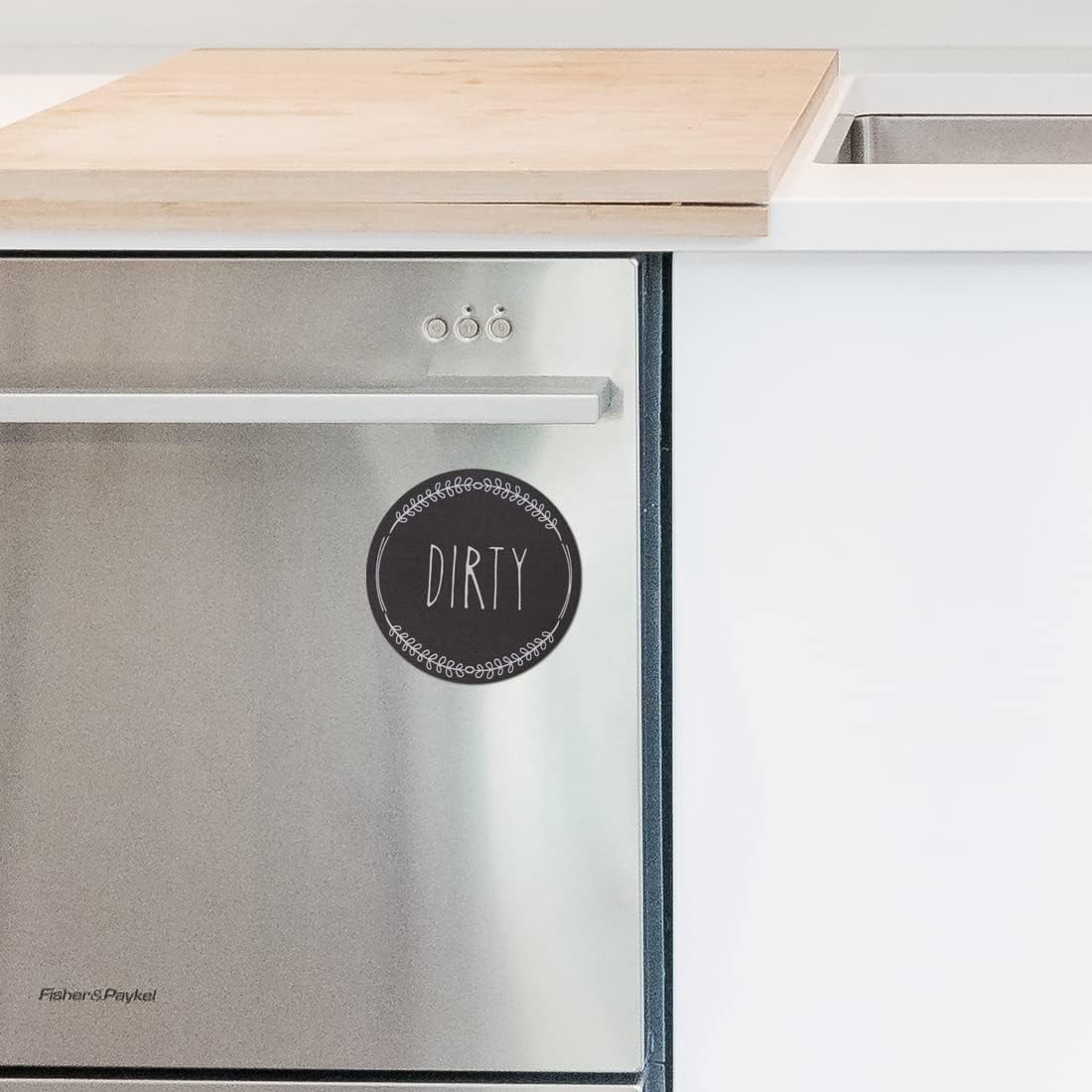 Dishwasher Magnet Clean Dirty Sign Farmhouse Dirty Clean Dish Washer Magnet Double Sided Universal Indicator with Magnetic for Kitchen Refrigerator - Image 7
