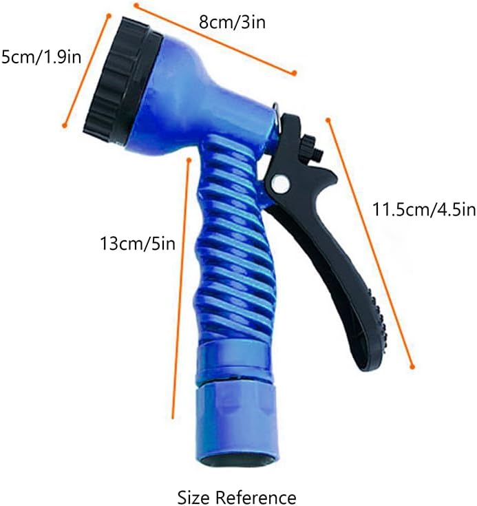 Expandable Garden Hose (16ft to 50ft), Aluminium Connector with 7 Functioning Nozzles, Multi-Purpose Garden Hose Sprayer, Garden Patio Sprayer for Watering Plants, Cleaning Cars or Pets (Blue) - Image 7