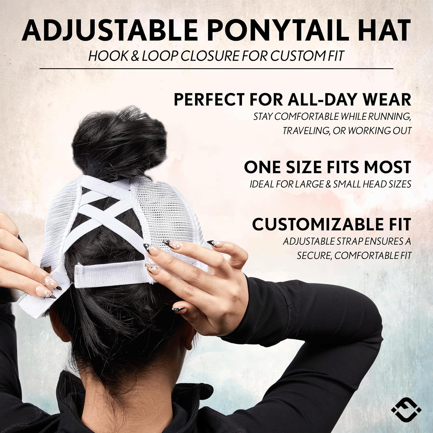 Criss Cross Hat Womens Baseball Cap Distressed Ponytail Messy Bun Trucker Ponycap - Image 5