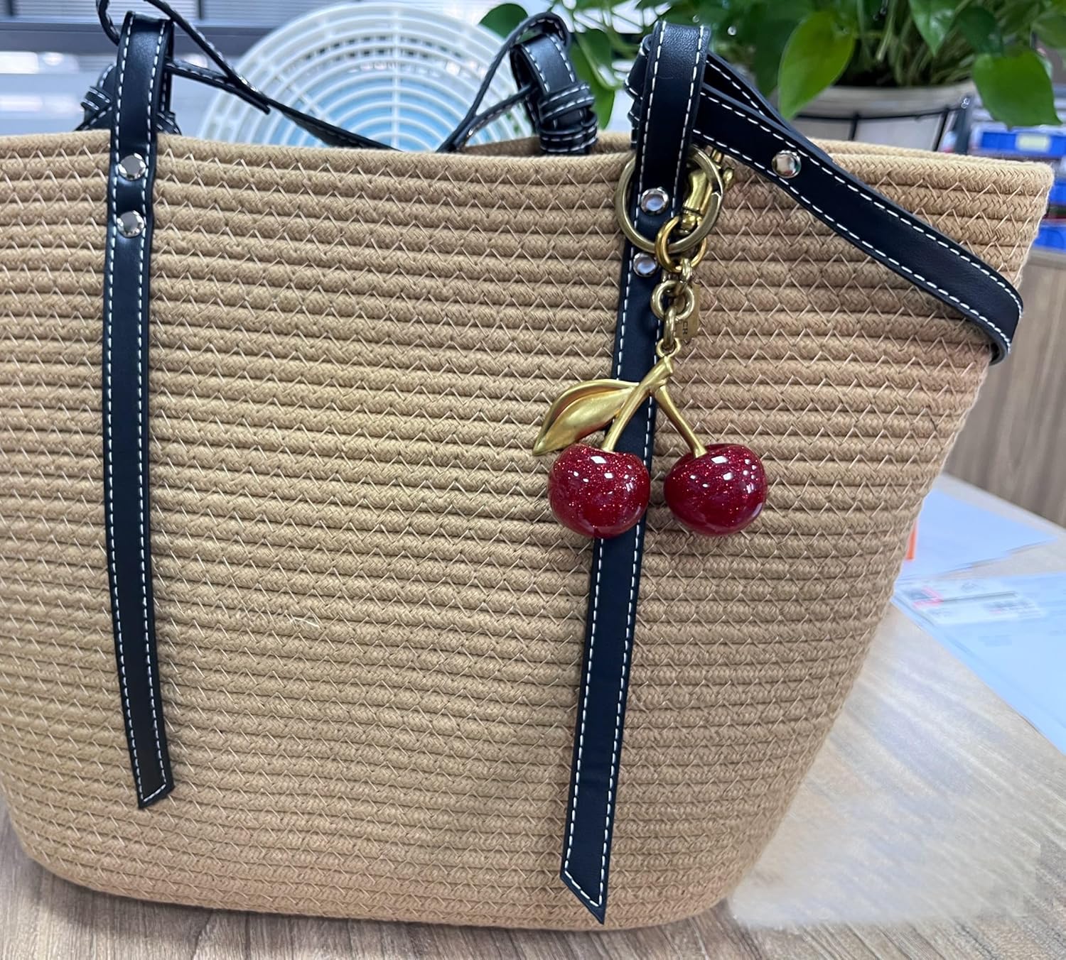 Cherry Bag Charm, Cute Keychain with Metal Key Ring and Clip, Cherry Charm for Purse,Key,Car Remote,Bags Accessories for Women Girls, Medium, Resin, Metal, No Gemstone - Image 5