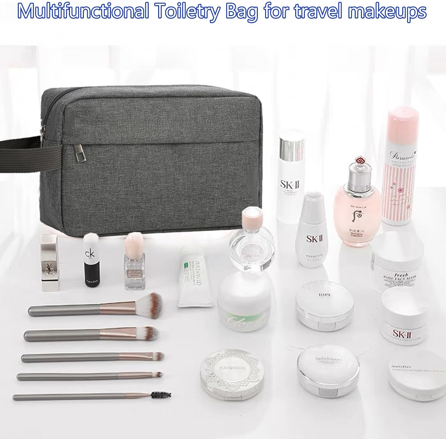 Toiletry Bag for Men,  Travel Shaving Bag Dopp Kit Water-Resistant Cosmetic Bag Travel Organizer for Toiletries Accessories (Navy Blue) - Image 2