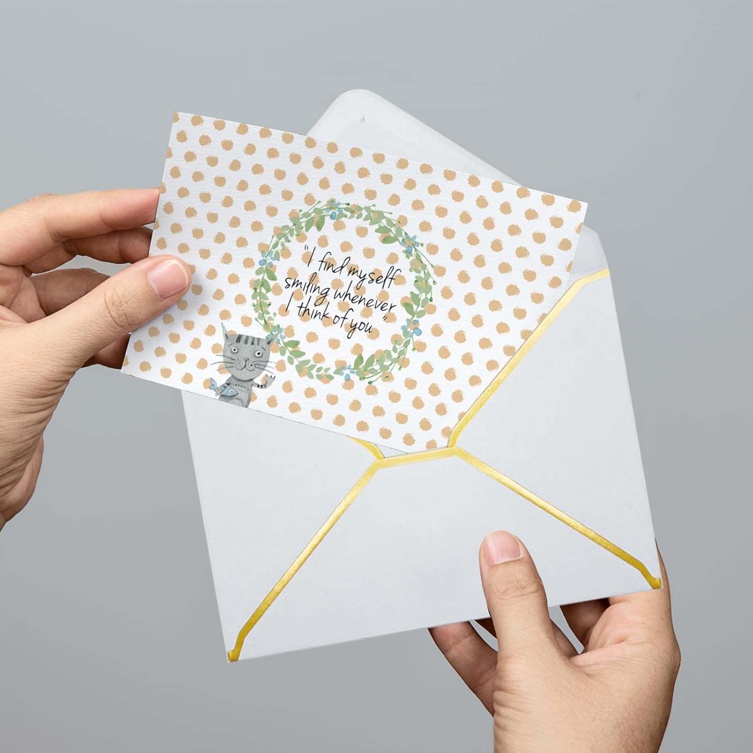 5x7 Envelopes for Invitations with Gold Border, 50 Pack A7 Envelopes with V-Flap, Self Seal Greeting Card Gift Card Envelopes Invitation Envelopes for Wedding, Graduation, Baby Shower, Party (White) - Image 6