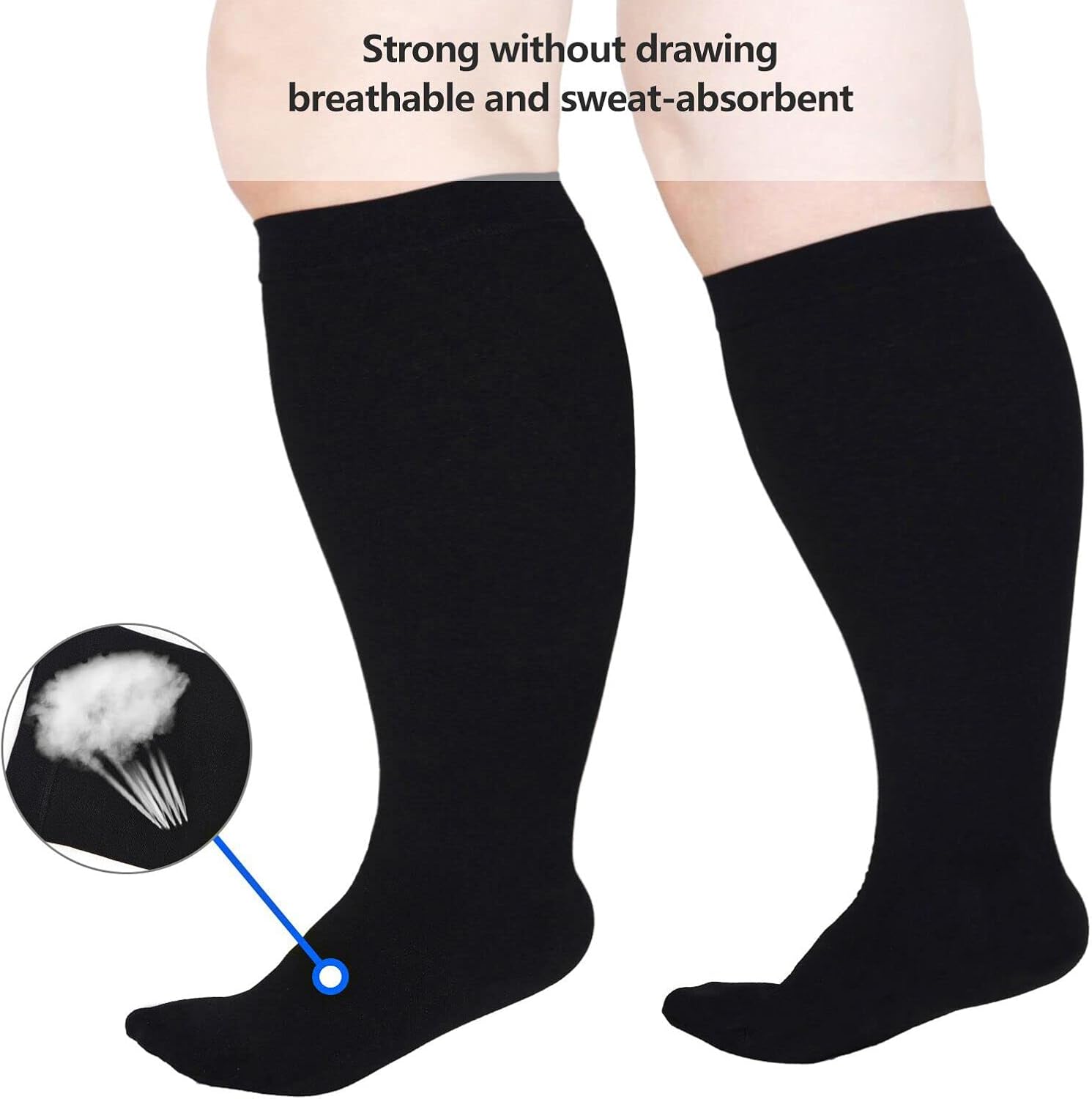 Compression Socks For Women Men,Plus Size Compression Socks Men Women,Wide Calf Compression Stocking.Extra Large Compression Socks. - Image 3