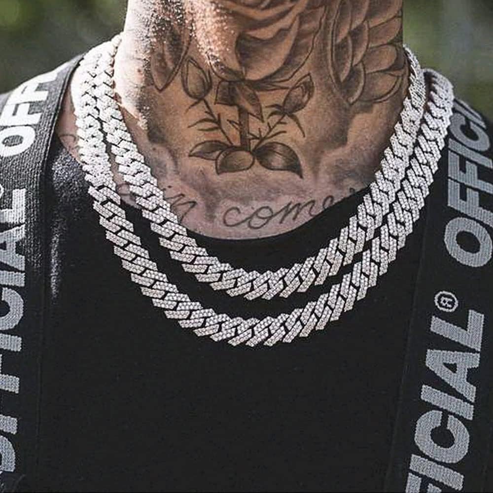 13mm Cuban Link Chain For Men Women Iced Out Chain Miami Cuban Necklace Bling Diamond Chains Hip Hop Jewelry - Image 4