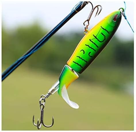 Topwater Fishing Lures Set Whopper Plopper Bass Lures with Floating Rotating Tail Fish Bait Lures Hard Bait Hook/Fish Tackle Bait for Freshwater and Saltwater - Image 2