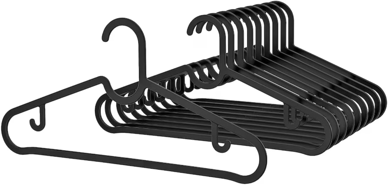 Hangers Flexible Sturdy Black (20 Pack) - Image 1