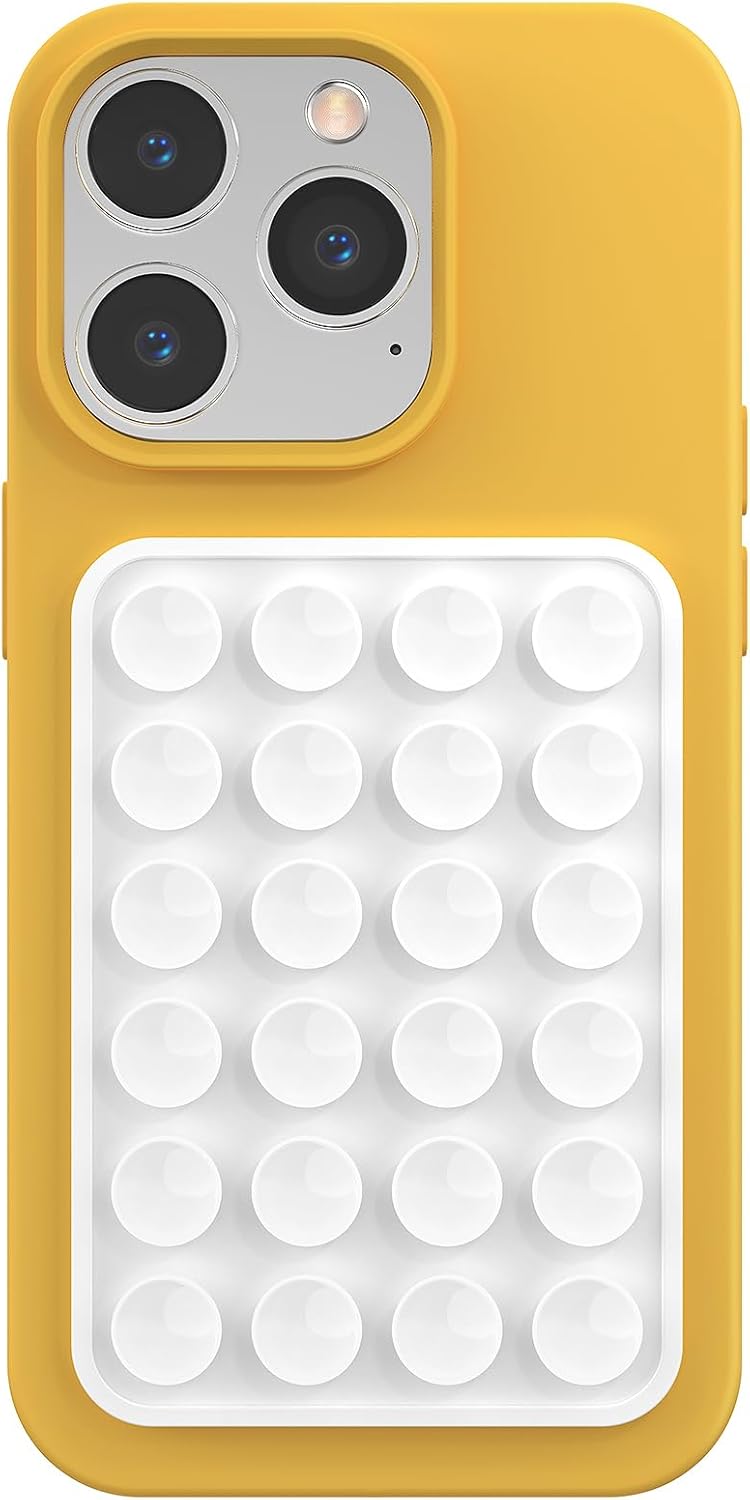 Silicone Phone Sticky Grip, Suction Phone Case Mount for iPhone and Android, Hands-Free Sticky Cell Phone Grip, Mobile Fidget Mirror Holder for Selfies and Videos - Image 1