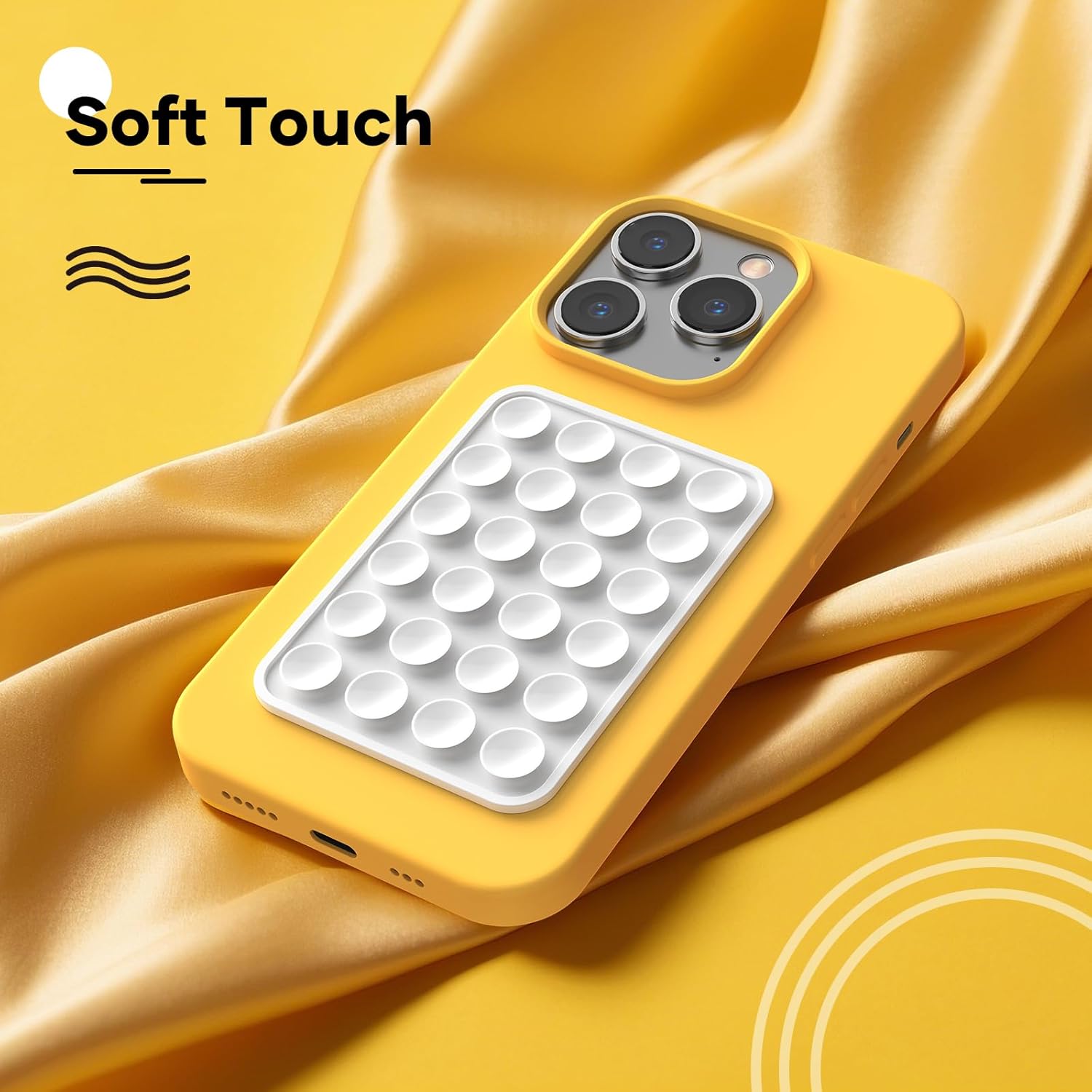 Silicone Phone Sticky Grip, Suction Phone Case Mount for iPhone and Android, Hands-Free Sticky Cell Phone Grip, Mobile Fidget Mirror Holder for Selfies and Videos - Image 5