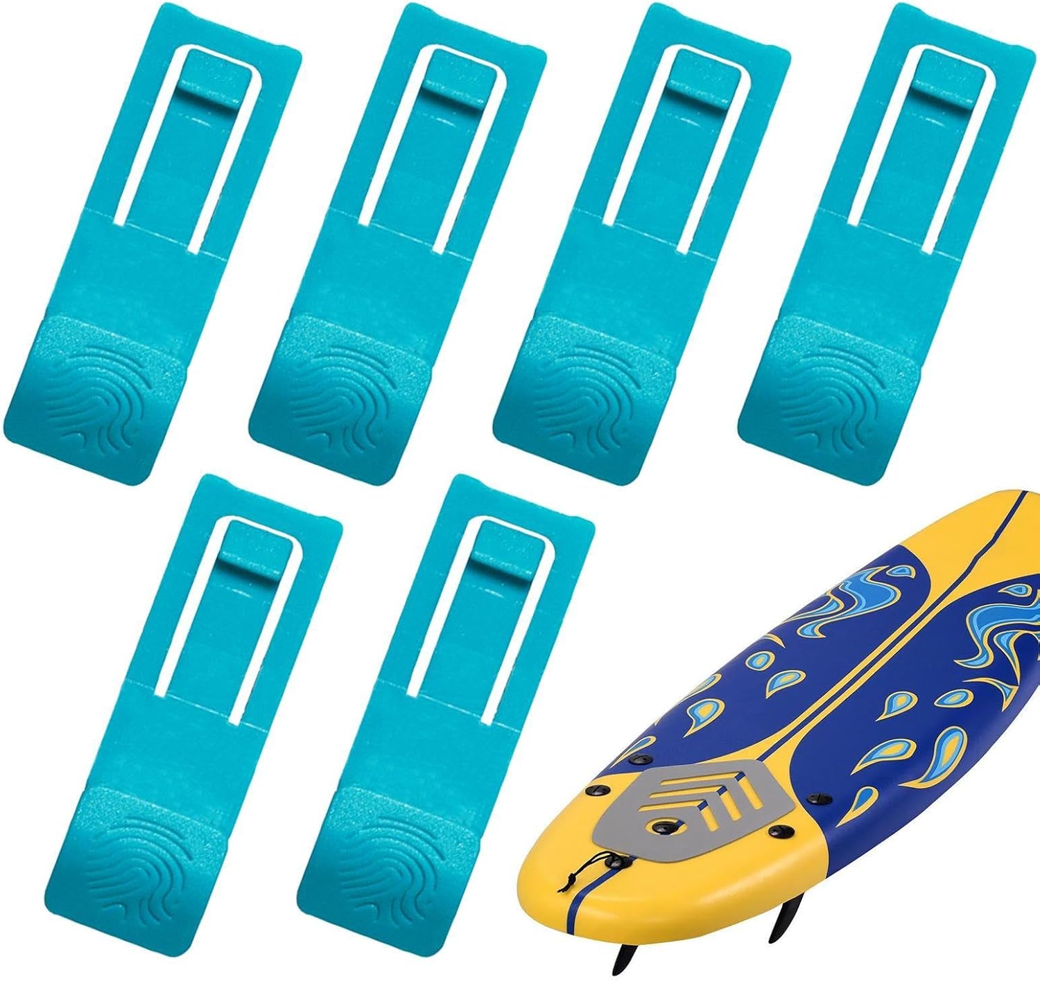 Paddle Board Fin Clips - Surfboard Fin Clips | 6 Watershed Fin Clip | Surfing Gear Fin Bracket | Fastener Base Pin Replacement Buckle Shark-Fin Device Accessories - Image 1