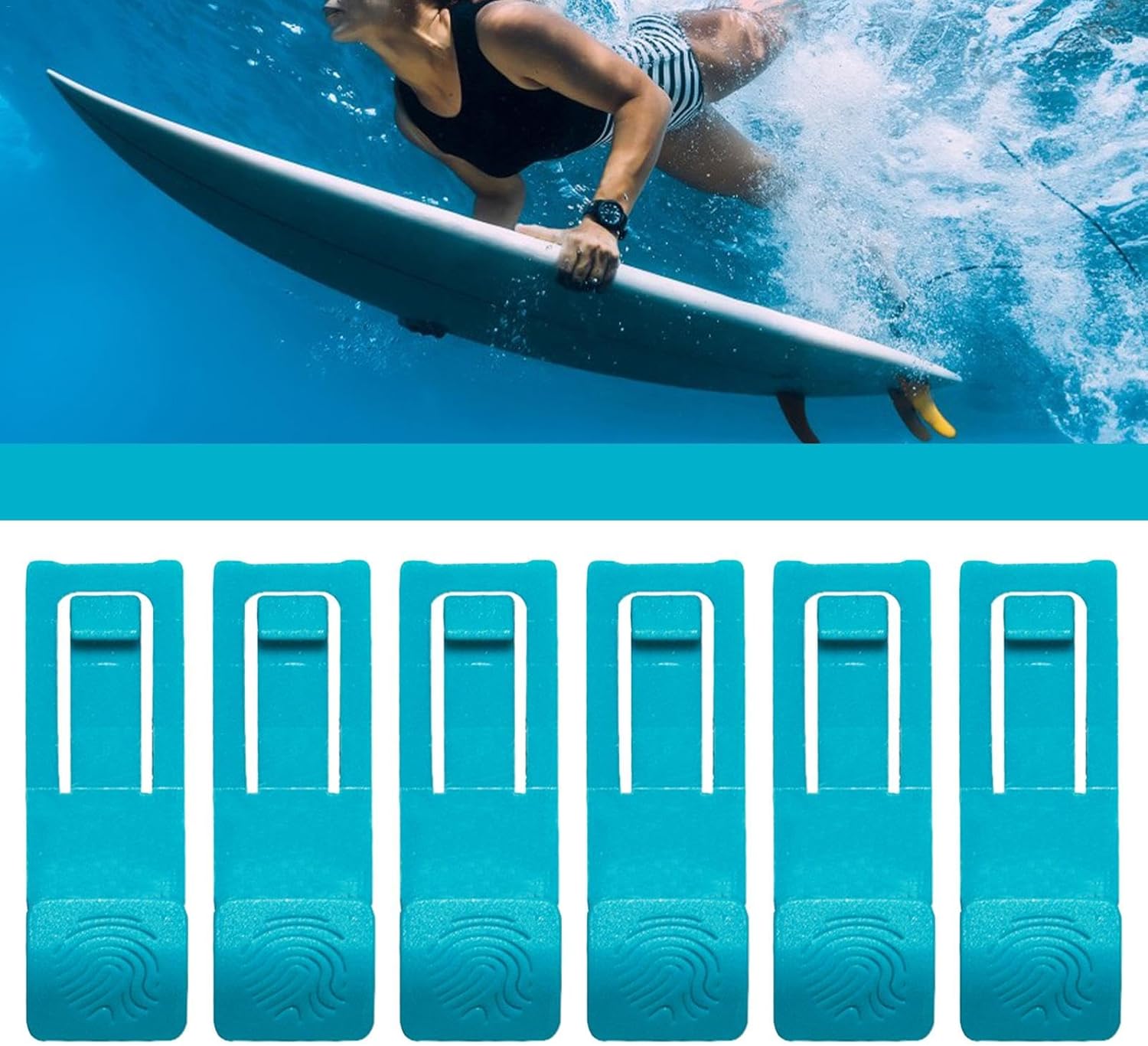 Paddle Board Fin Clips - Surfboard Fin Clips | 6 Watershed Fin Clip | Surfing Gear Fin Bracket | Fastener Base Pin Replacement Buckle Shark-Fin Device Accessories - Image 3