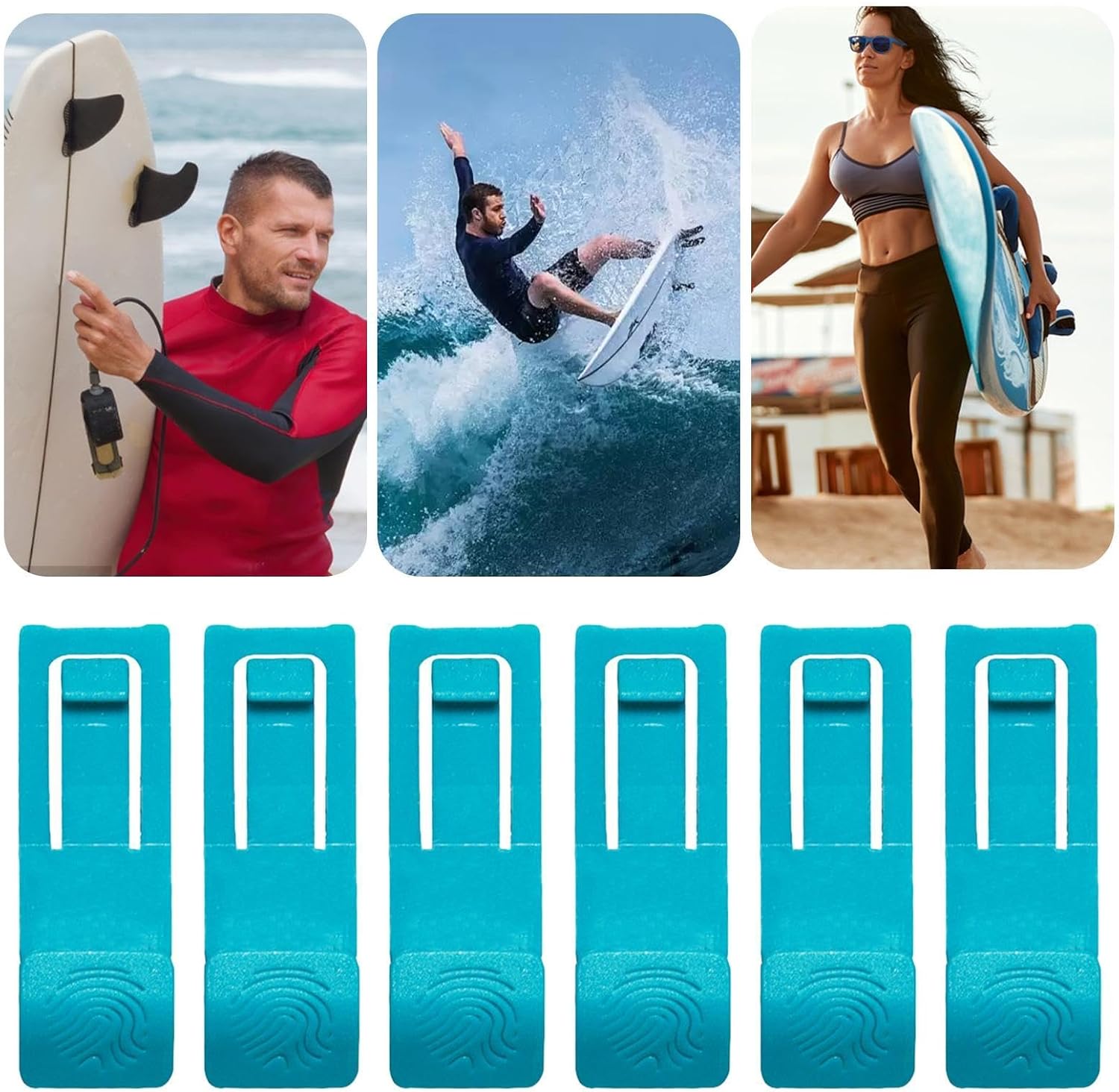 Paddle Board Fin Clips - Surfboard Fin Clips | 6 Watershed Fin Clip | Surfing Gear Fin Bracket | Fastener Base Pin Replacement Buckle Shark-Fin Device Accessories - Image 4