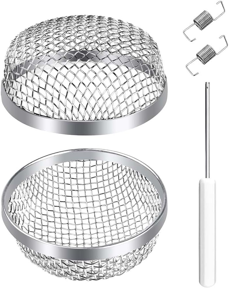 RV Furnace Vent Insect Screen Cover 2 Pack with Installation Tool, Durable Mesh RV Flying Insect Screen for Campers and Trailers, Easy Fit, Rust Proof, Keeps Bugs Out - Image 1
