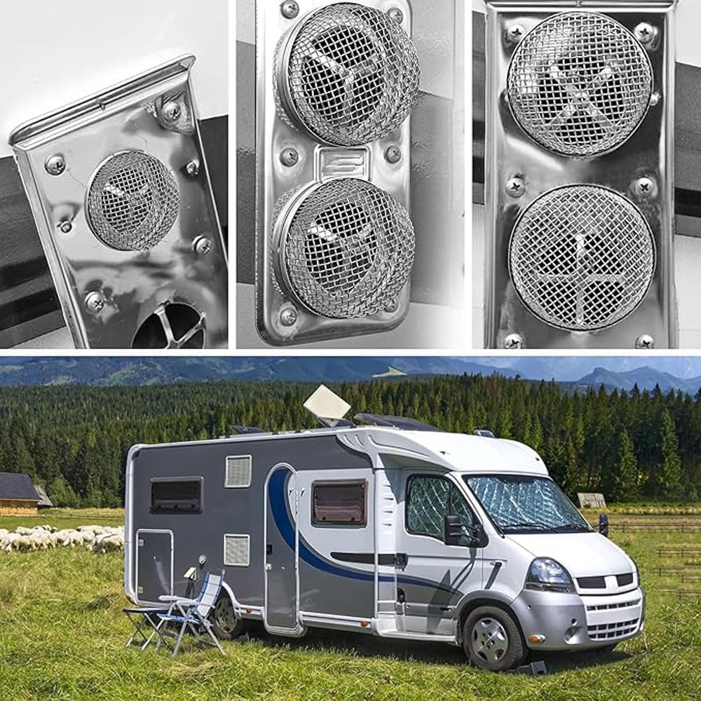 RV Furnace Vent Insect Screen Cover 2 Pack with Installation Tool, Durable Mesh RV Flying Insect Screen for Campers and Trailers, Easy Fit, Rust Proof, Keeps Bugs Out - Image 6