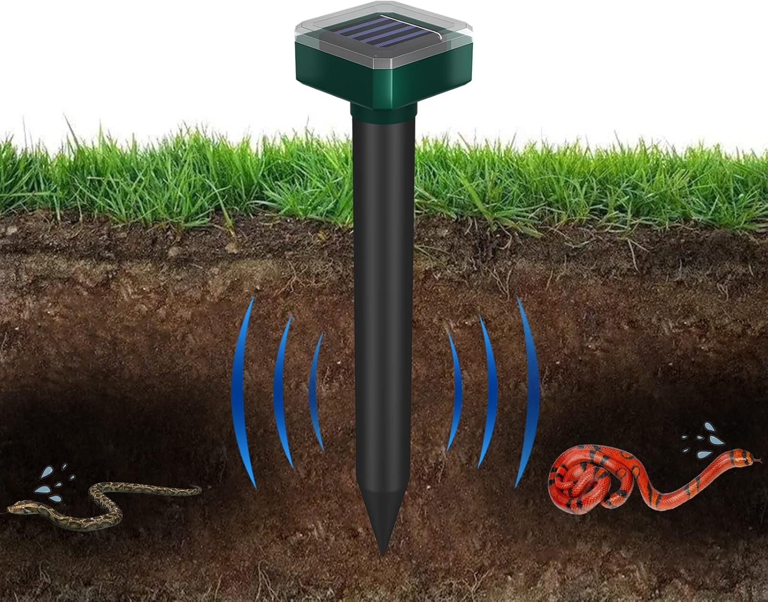 Snake Repellent for 0utdoors, 8 Pack Snake Repeller Outdoor, Snake Repellent for Yard Powerful, Snake Away Scare for Outdoors Lawn Garden and Yard - Image 4