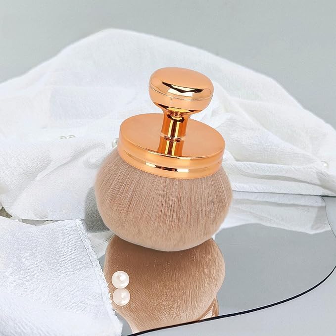 Extra Large Body Self Tanner Makeup Brush, 3 Inch Wide-headed Self Tanning Kabuki Blend Brush for Powder, Blusher, Foundation, Bronzer, Self Tan Face, Body, Leg and Back Applicator (Gold) - Image 2