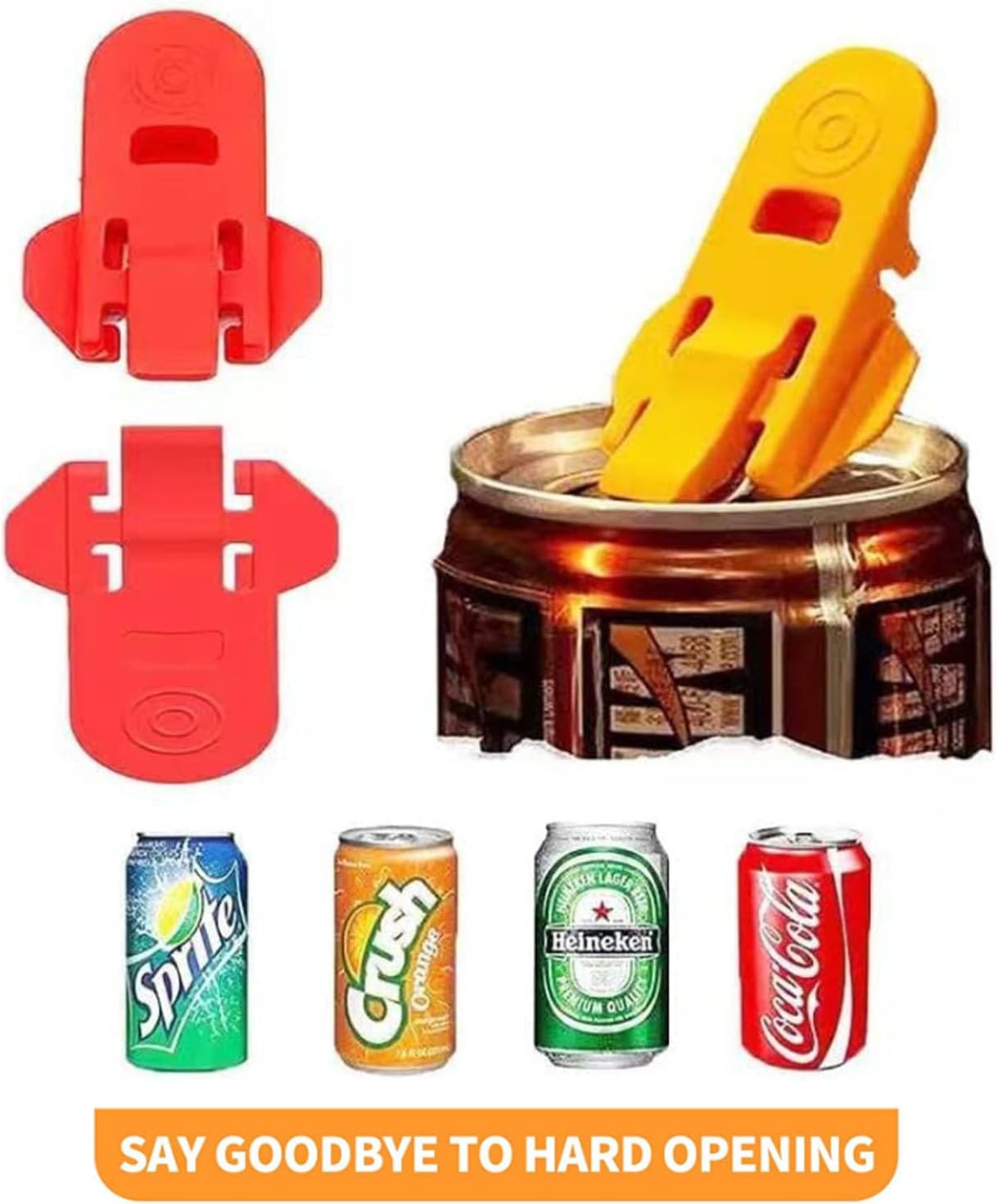 Simple can Opener, Easy Can Opener Soda Beer Can Opener, Manual Easy Can Opener Colorful Drink Can Protector Cap for Pop, Coke, Beer, Soda Aluminum Beverage (6pcs) - Image 6