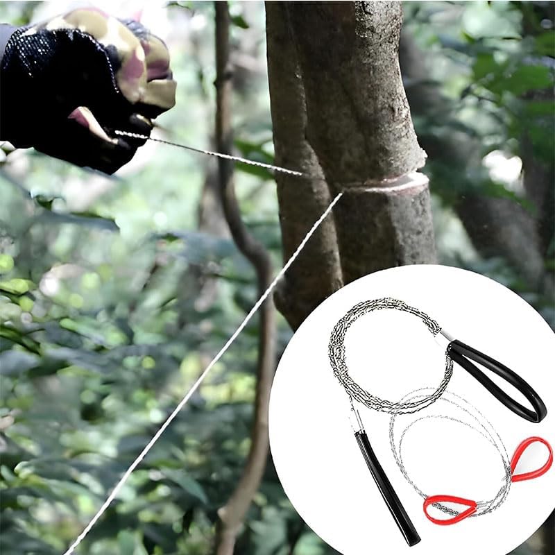 4Pcs Stainless Steel Wire Saw Emergency Saws,PVC Pipe Cable Saw Stainless Steel Wire Saw Hand Pocket String Rope Saw, Cable Saw Metal Wire Saw Hand Pocket String Rope Saw PVC Pipe Cutting Tool - Image 3