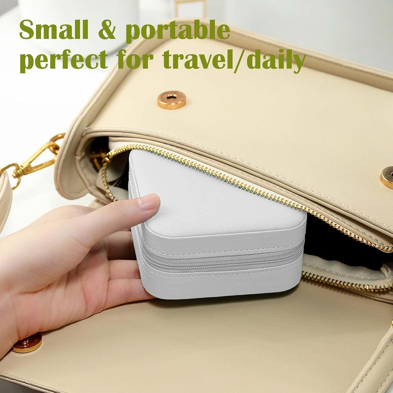 Travel Jewelry Case Bridesmaid Gifts Box,6 Pack Small Jewelry Box Mini Jewelry Organizer,PU Leather Portable Earring Storage Box for Women Girls Bridesmaid Proposal Gifts - Image 4