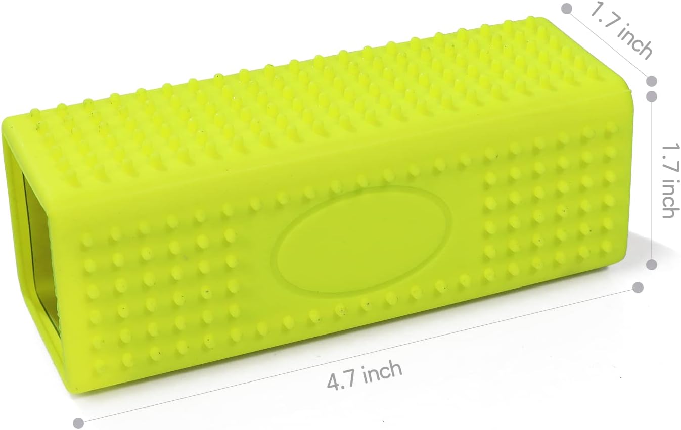 2 PCS Silicone Pet Hair Remover, Reusable Rubber Pet Hair Block Roller Cleaner for Carpet, Couch, Furniture, Car Seats (Orange, Yellow) - Image 2