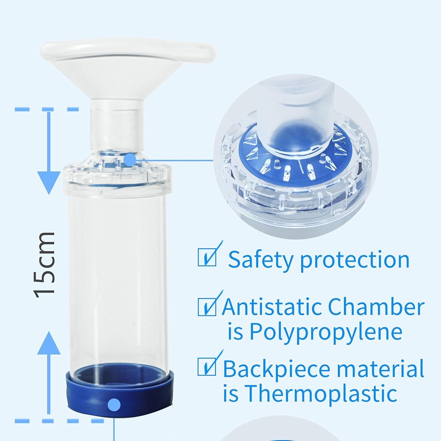Cat Inhaler Spacer, Aerosol Chamber Inhaler Spacer for Cat's Breathing & Delivering Medication, Come with 2 Size Masks - Image 4