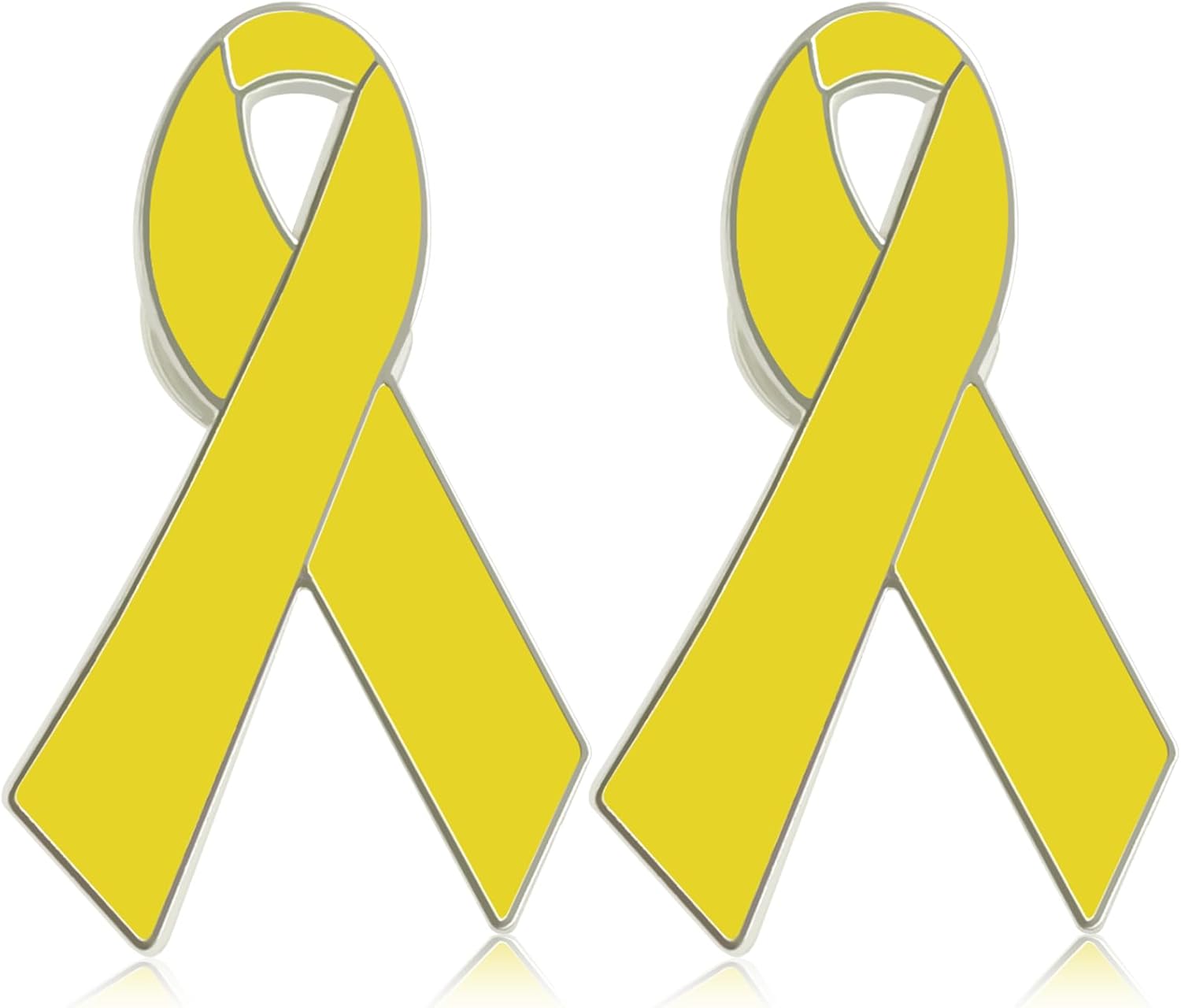Yellow Ribbon Brooch Israel Hostage Women Men Bring Them Home Brooch Yellow Ribbon Breast Cancer Awareness Stand-Up Collar Brooch Support Campaign Charitable Donations Events Gift Items Accessories 2 pcs. - Image 1