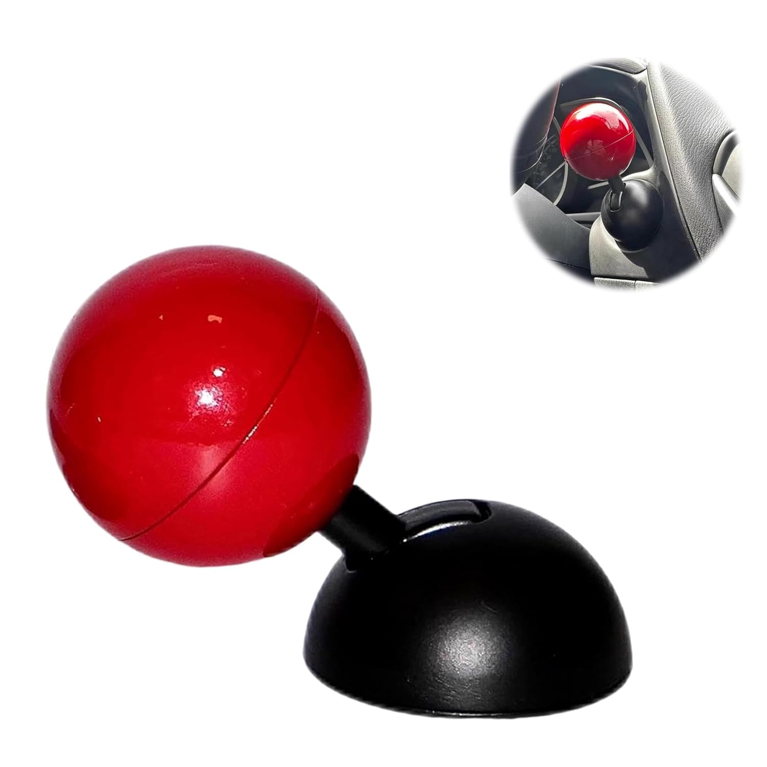 Car Push Start Button Cover, Engine Start/Stop Joystick Ball, Universal Starter Decorative Accessories (Red) - Image 1