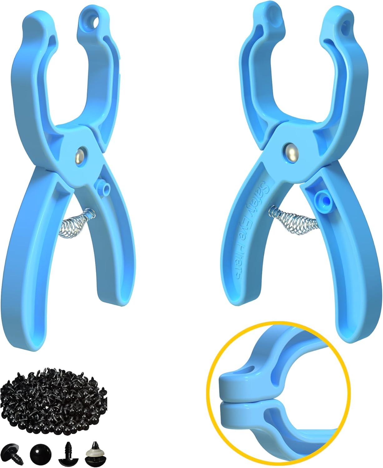 Safety Eye Tool Auxiliary Tool for Attaching Safety Eyes for Crocheting Safety Eyes Crochet Tools for Amigurumi Crochet & Stuffed 5-30mm Animal Eyes Making Supplies Tool（Blue 1pcs） - Image 1
