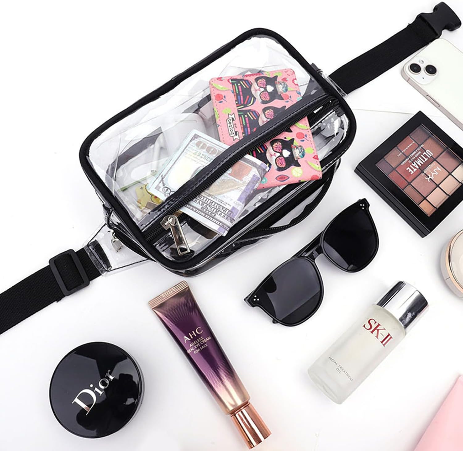 Clear Fanny Pack, PVC Transparent Stadium Bag, Waterproof Adjustable Strap Fanny Pack Crossbody - Image 5