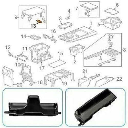 Car Center Console Armrest Lid Latch,Center Console Armrest Lid Latch for 2013-2018 Acura RDX Lock Knob with Stainless Steel Spring,83417-TX4-A01 Armrest Lid Latch Lock Replacement - Image 4