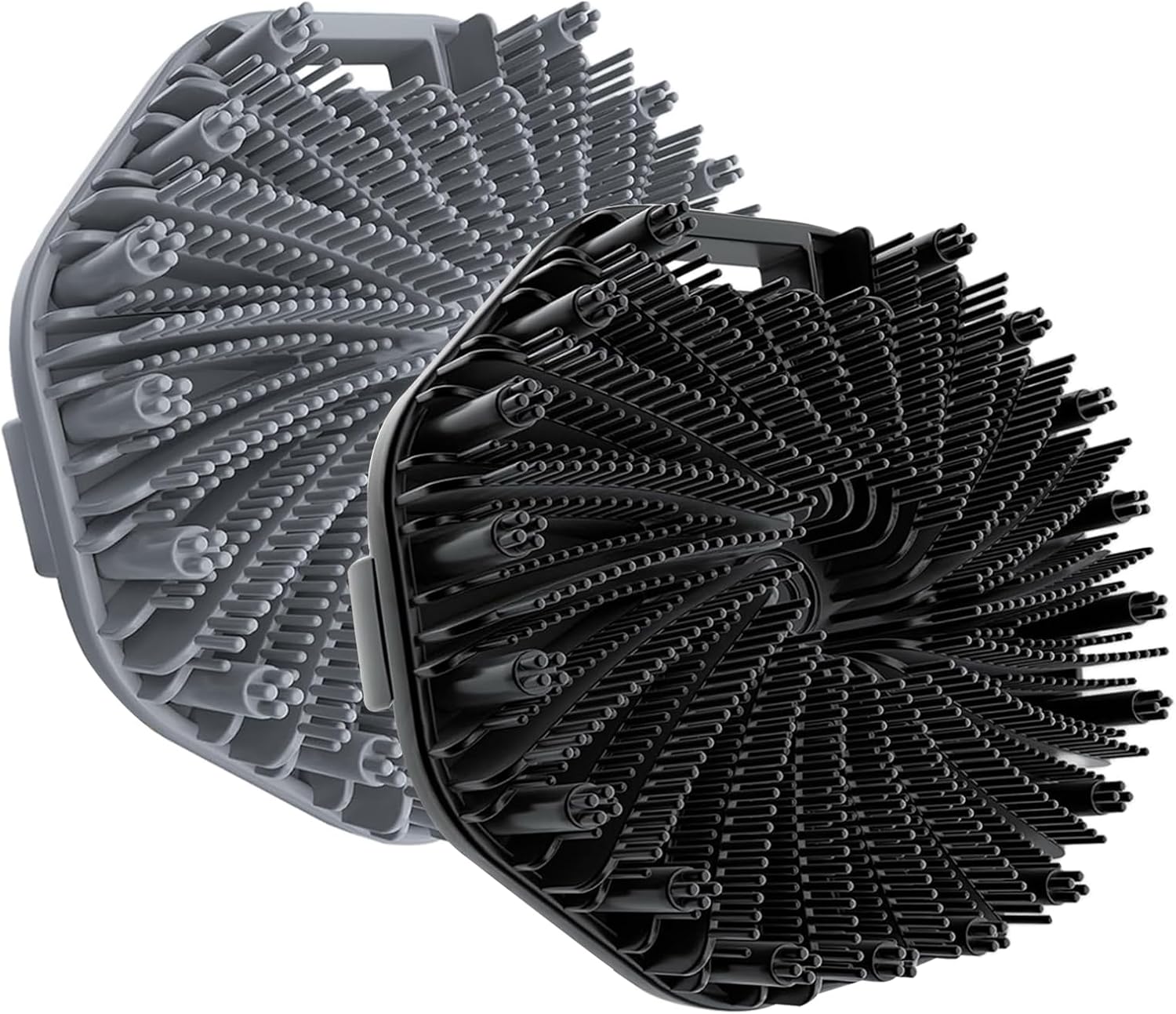2PCS Scrubbies - Scrubbies The Sud Bud,Silicone Body Scrubber, Exfoliating Body Scrubber for Sensitive Skin, Scrubbies for Body, Silicone Body Brush for Showering, Charcoal (Grey and Black) - Image 1