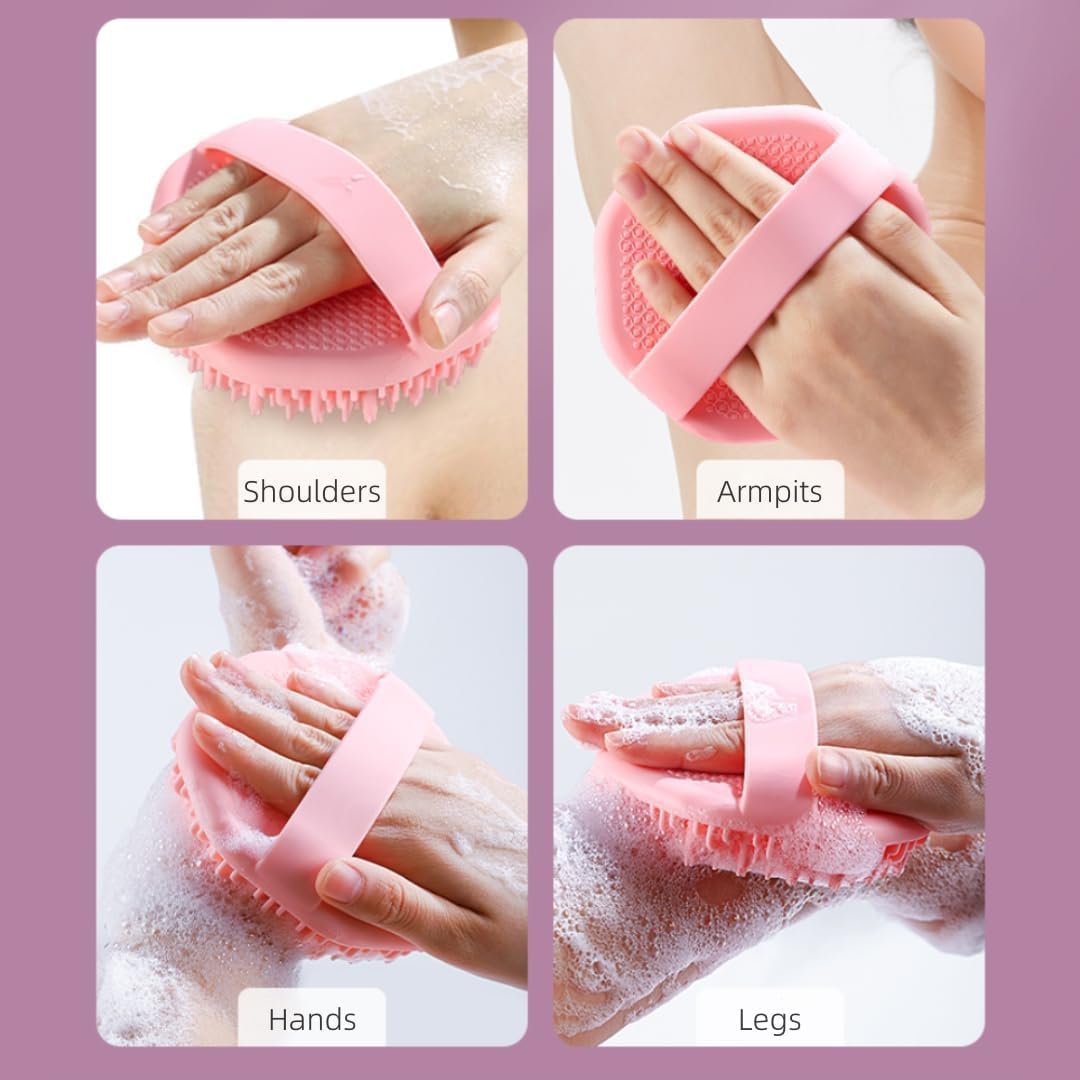 2PCS Scrubbies - Scrubbies The Sud Bud,Silicone Body Scrubber, Exfoliating Body Scrubber for Sensitive Skin, Scrubbies for Body, Silicone Body Brush for Showering, Charcoal (Grey and Black) - Image 6