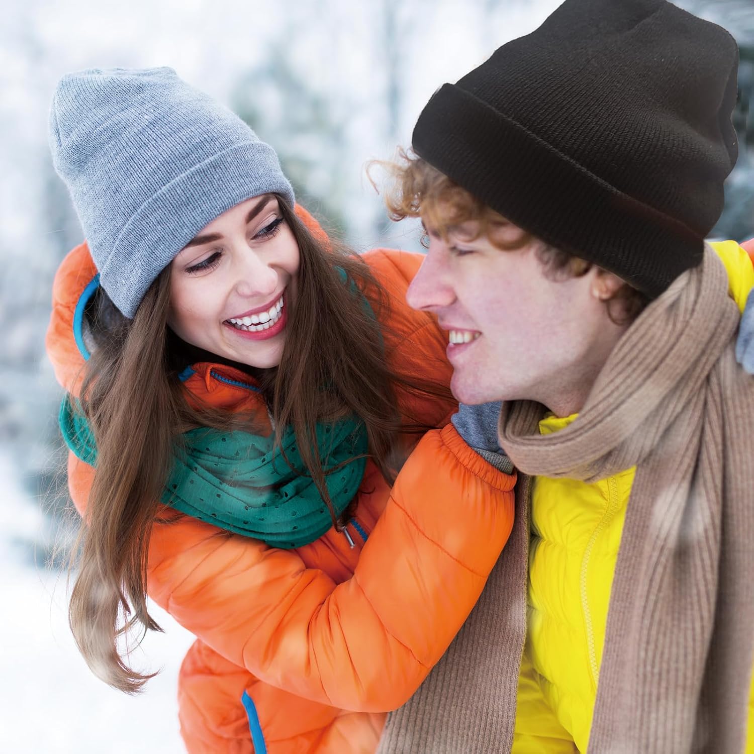2 Pack Beanies for Men Women,Warm Winter Hat,Unisex Toque Bonnet,Knit Cuffed Beanie - Image 6