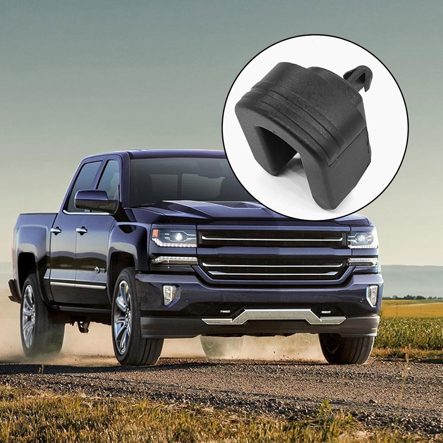 2 Pcs Tailgate Bushing Rear Right Passenger Side Compatible with 2014-2019 Chevy Silverado 1500 2500HD 3500HD Colorado/GMC Sierra 1500 2500 HD 3500 HD Canyon Replaces 22966936 (Black) - Image 7