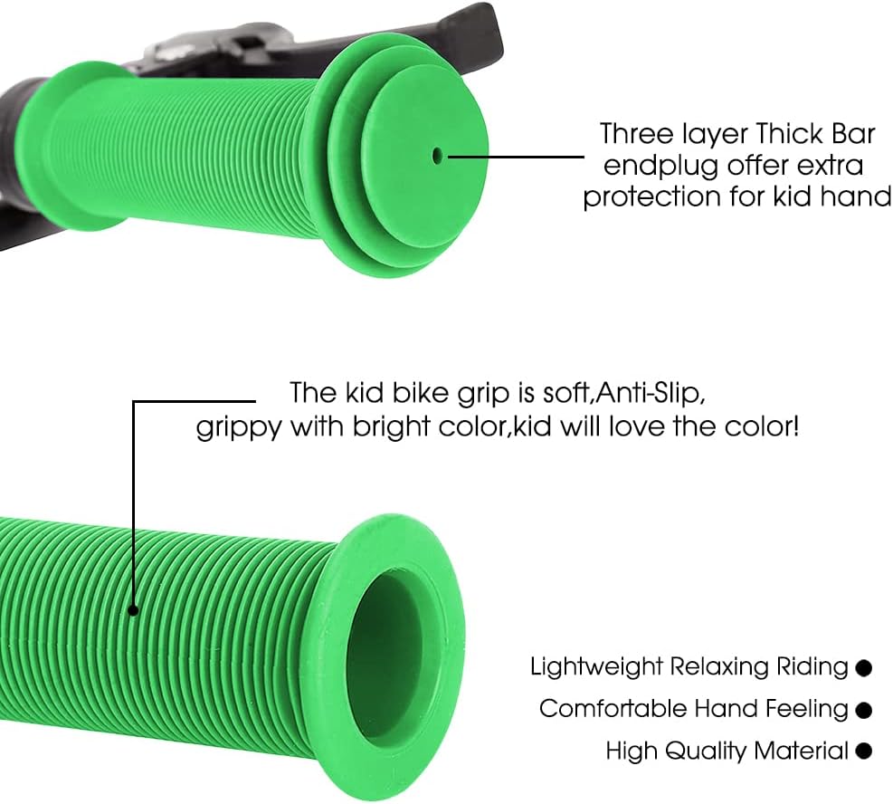 Kids Bike Grips - Kid Bicycle Grips Handlebar 22.2mm for 12”to 16”Bike with Safe Mushroom Pattern | 105mm Soft Toddler Balance Bike Grips Mini Kick Scooter Tricycle Grips for Boys Girls - Image 4