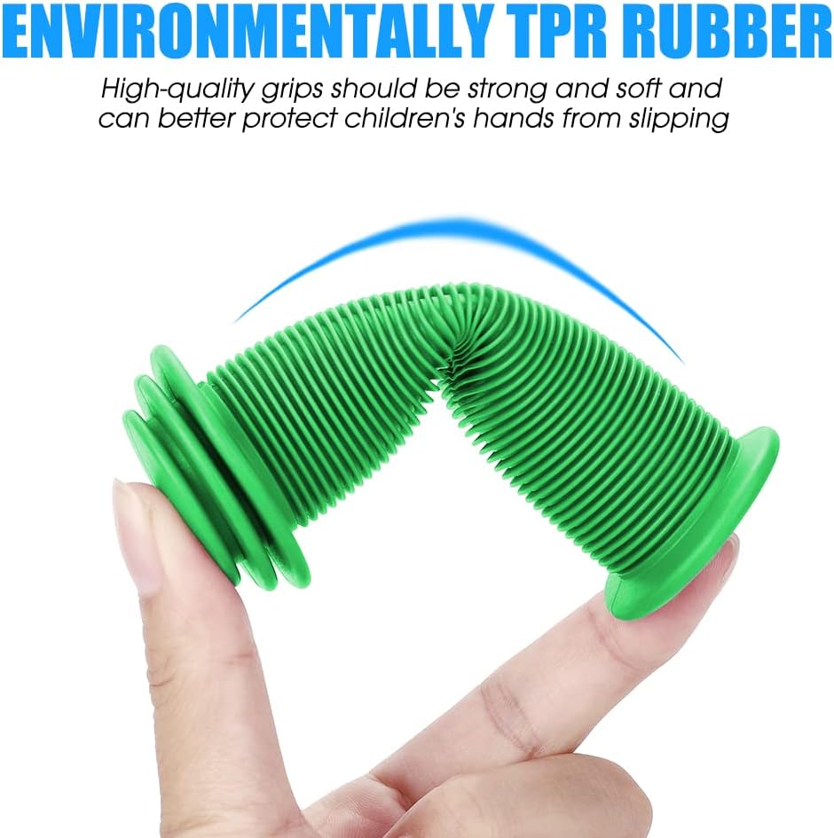 Kids Bike Grips - Kid Bicycle Grips Handlebar 22.2mm for 12”to 16”Bike with Safe Mushroom Pattern | 105mm Soft Toddler Balance Bike Grips Mini Kick Scooter Tricycle Grips for Boys Girls - Image 5